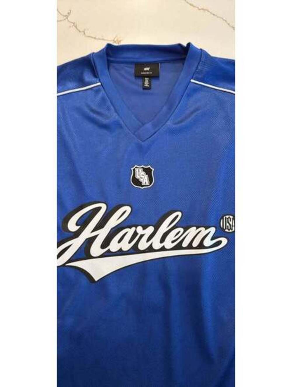 Oversized Premium H&M Harlem USA Fit Jersey - Size Small